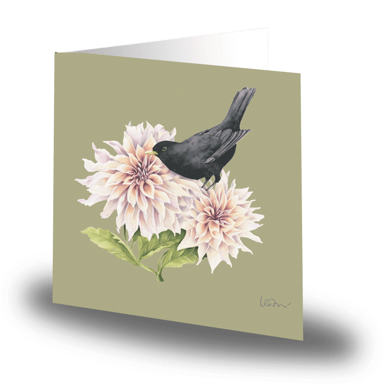 Cards by Jojo - Garden Blackbird - Litet kort