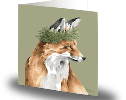 Cards by Jojo - Pine Wreath Fox - Litet kort