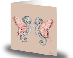 Cards by Jojo - Winged Seahorses - Litet kort