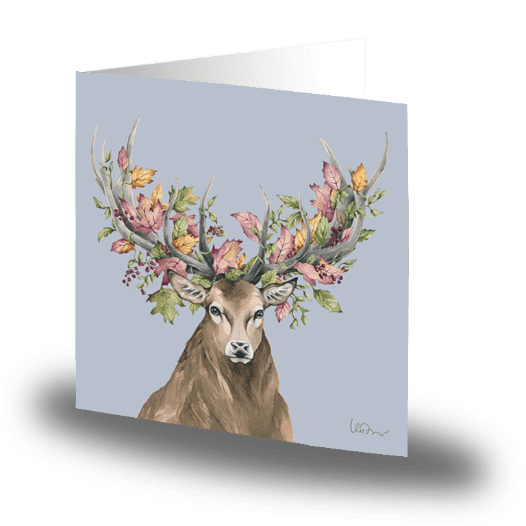 Cards by Jojo - Autumn Deer - Stort kort