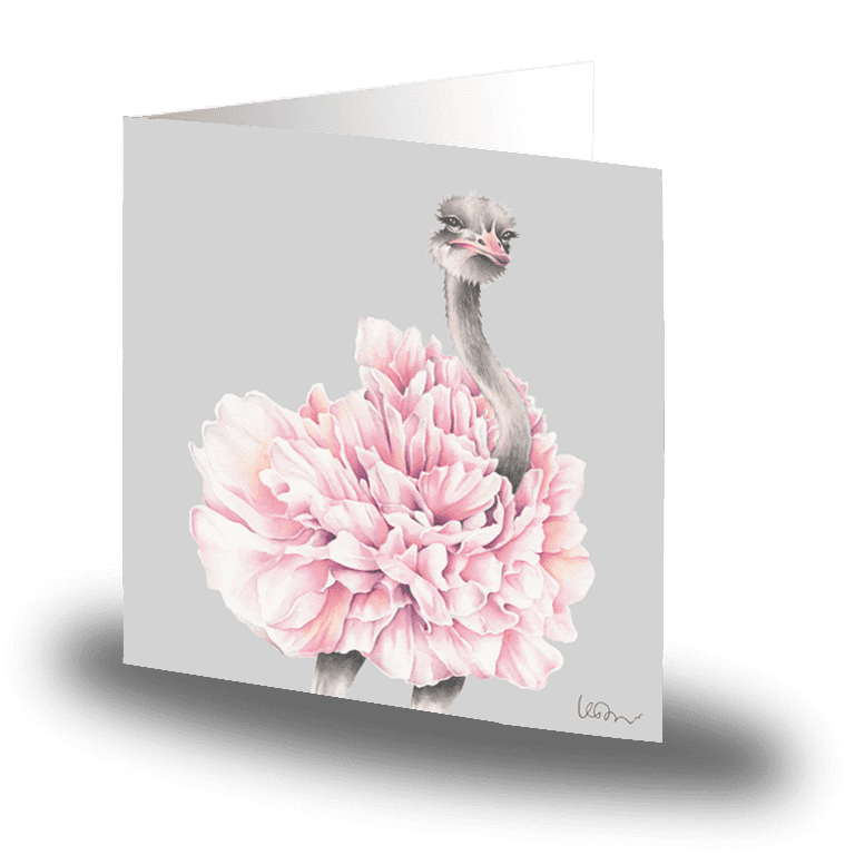 Cards by Jojo - Prima Ostrich - Stort kort