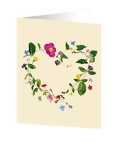 Cards by Jojo - Floral heart - Medium kort
