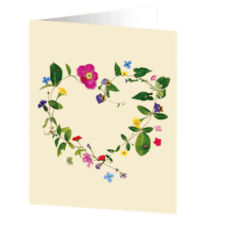 Cards by Jojo - Floral heart - Medium kort