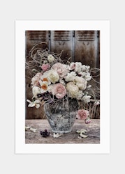 Bouquet in rustic vase poster