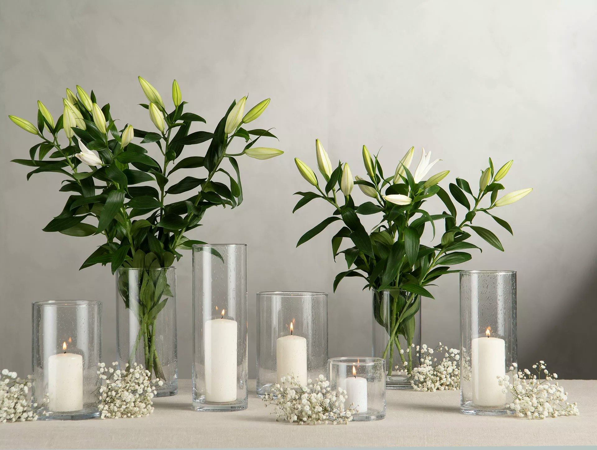 Cylindervas med bubblor