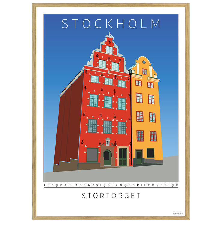 Poster Stockholm Stortorget med ekram