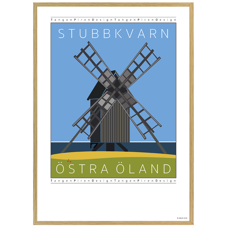 Poster Stubbkvarn Öland med ekram