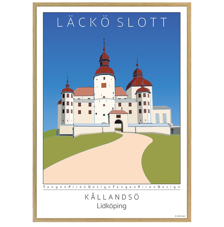 Poster Läckö Slott med ekram