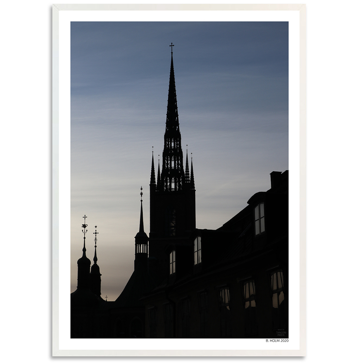 Poster Riddarholmskyrkan med vit ram