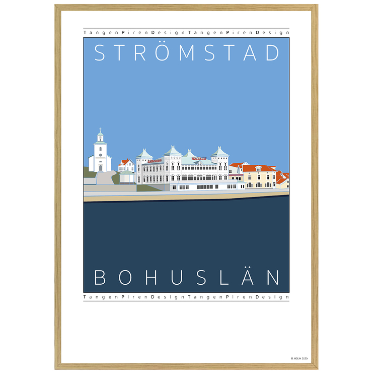 Poster Strömstads Hamn med ekram