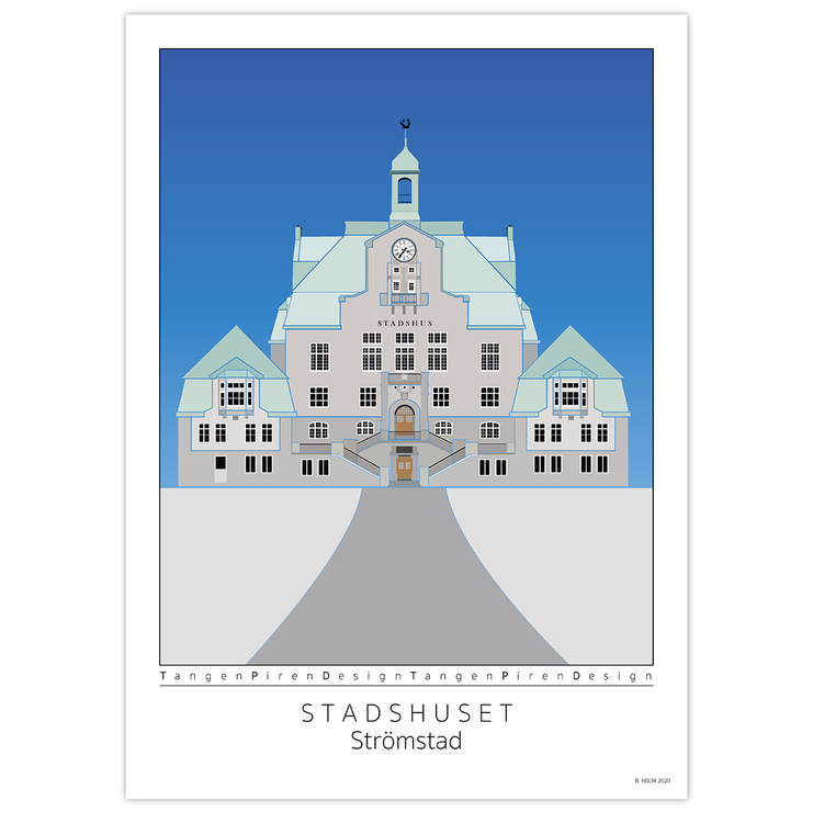 Poster Strömstads Stadshus utan ram