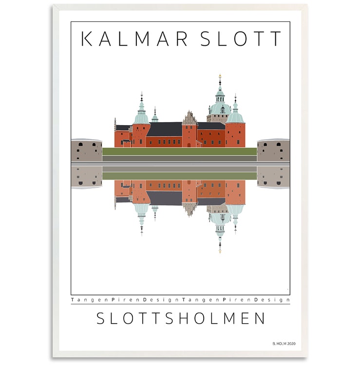 Poster Kalmar Slott med vit ram