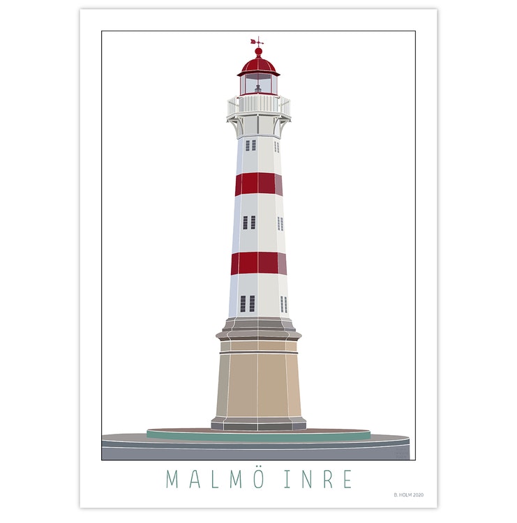 Poster Fyr Malmö Inre utan ram