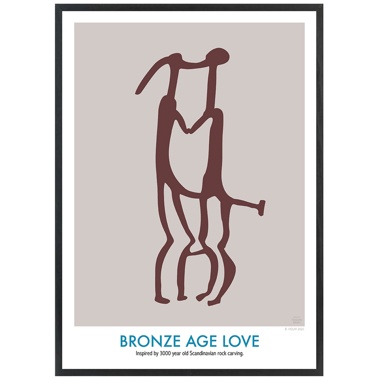 Poster Bronze Age Love med Svart Ram