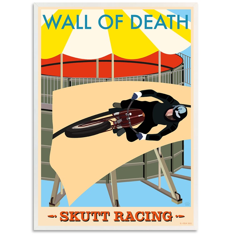 Poster Skutt Racing med vit ram