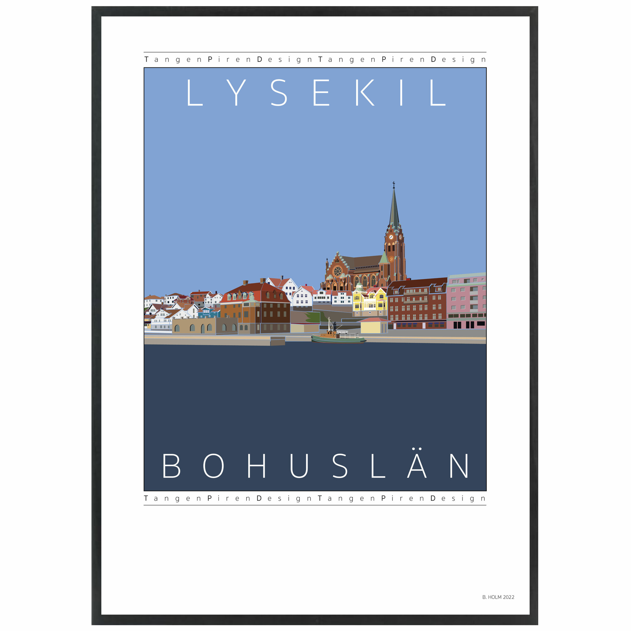 Poster Lysekil Harbor view
