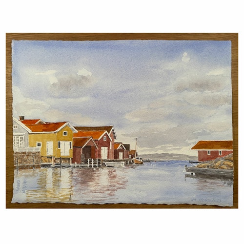 Akvarell Hasselösund SÅLD