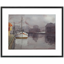 Akvarell Asta Smögens hamn SÅLD