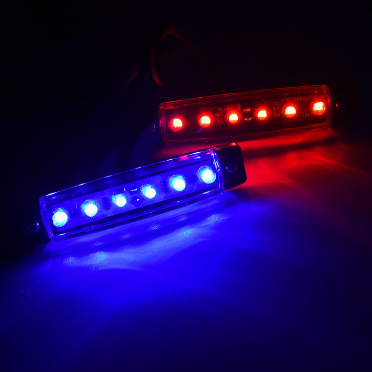 Positionsljus 6-LED Röd och Blå
