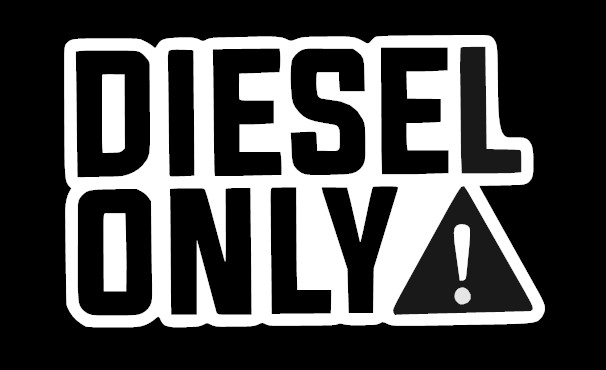 DIESEL ONLY dekaler passar bra i diesel bilar och andra diesel fordon!