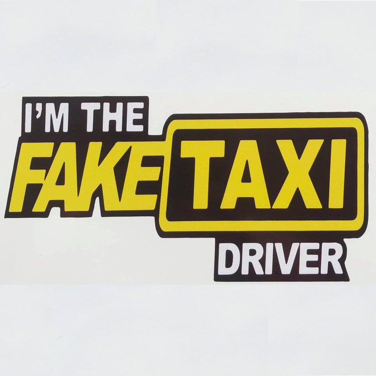 Fake taxi dekaler och klistermärken
