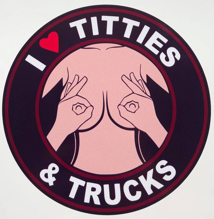 Titties and trucks dekaler och klistermärken