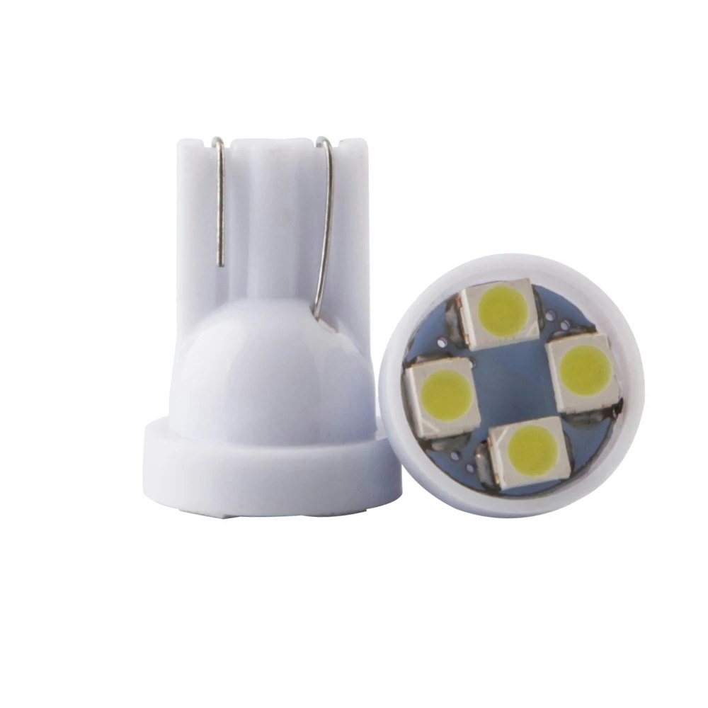 T10 4SMD i vit, orange, blå, röd