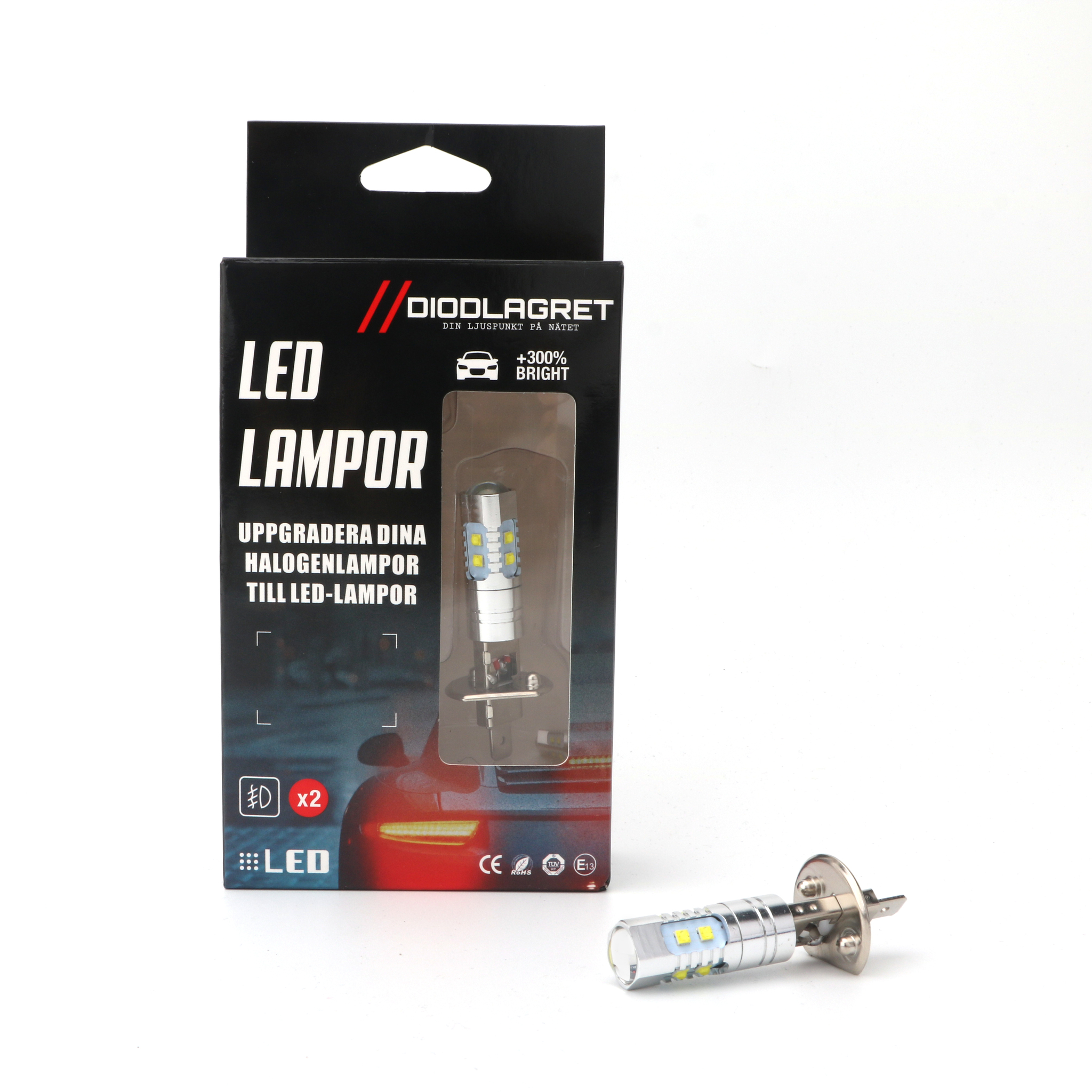 H1 Led-lampa 2pack Dimljuslampor