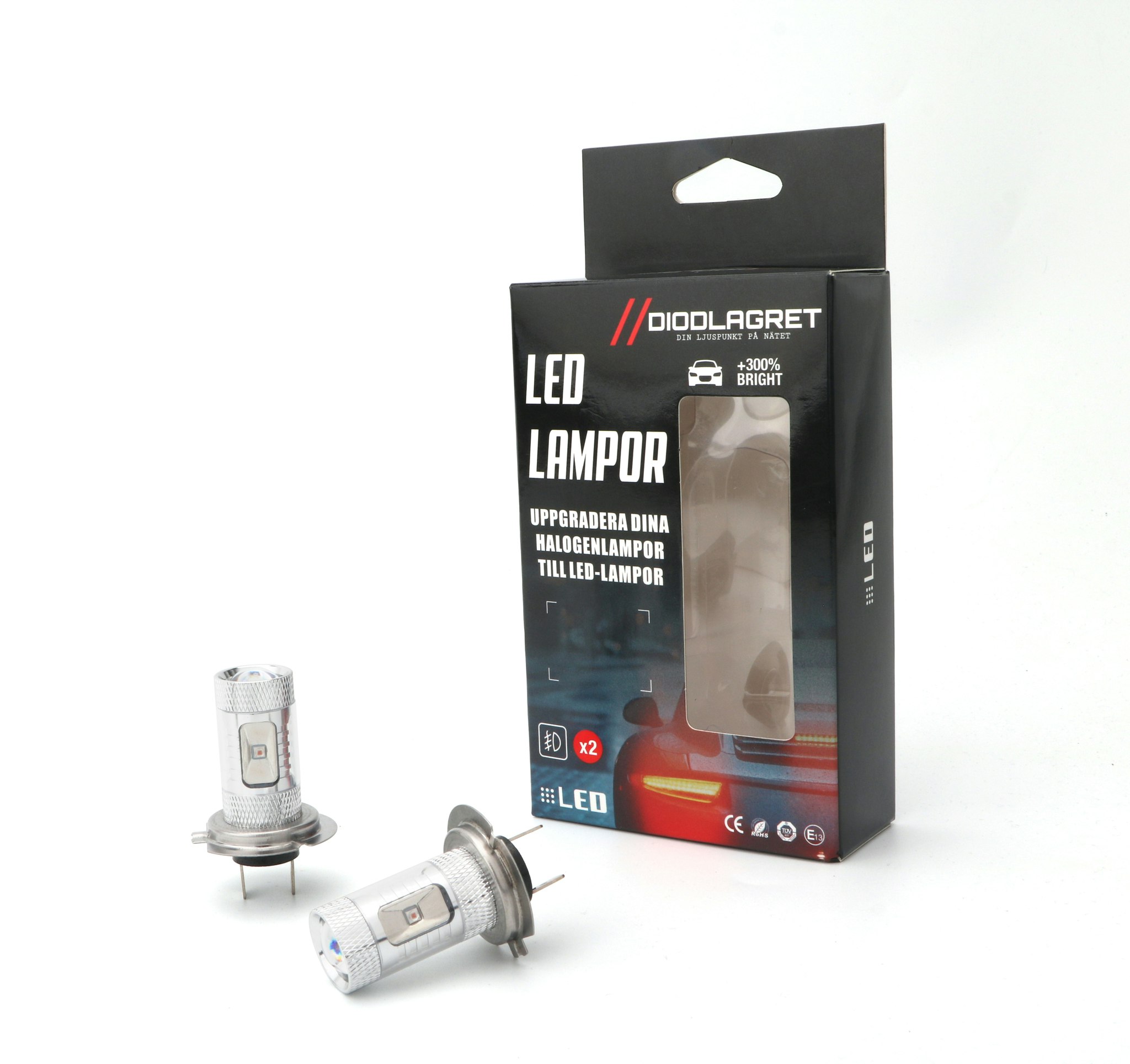 H7 Led-lampor 2pack - Diodlagret Led-lister, Dekaler , luftfräschare Och  bilvårdsprodukter