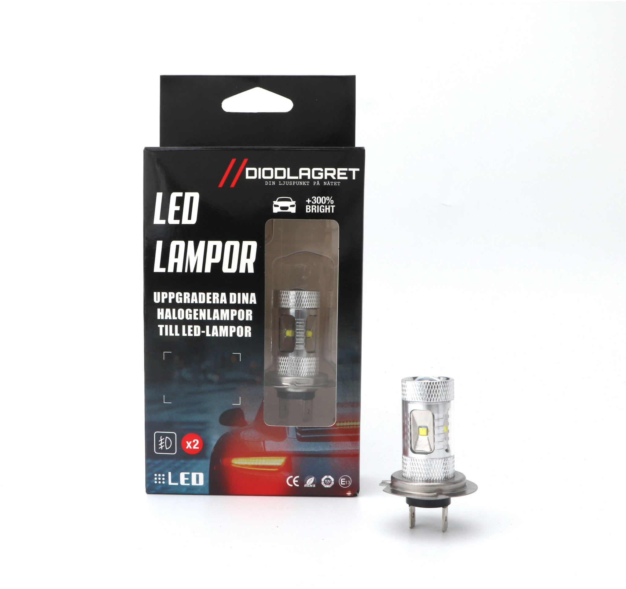 H7 Led-lampor 2pack Dimljuslampor