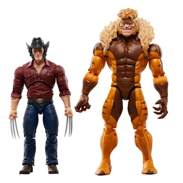 Wolverine 50th Anniversary Marvel Legends Action Figure 2-Pack Marvel's Logan & Sabretooth
