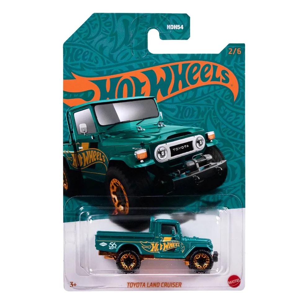 Hot Wheels 56th Anniversary Pearl and Chrome: Toyota Land Cruiser (Skadet emballasje)