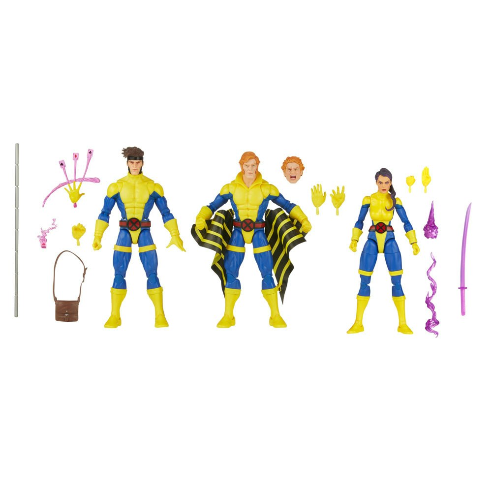 X-Men 60th Anniversary Marvel Legends Action Figure 3-Pack Gambit, Marvel's Banshee, Psylocke