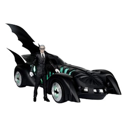 DC Multiverse Action Figure with Vehicle Alfred Pennyworth & Batmobile (Gold Label) (Batman Forever )