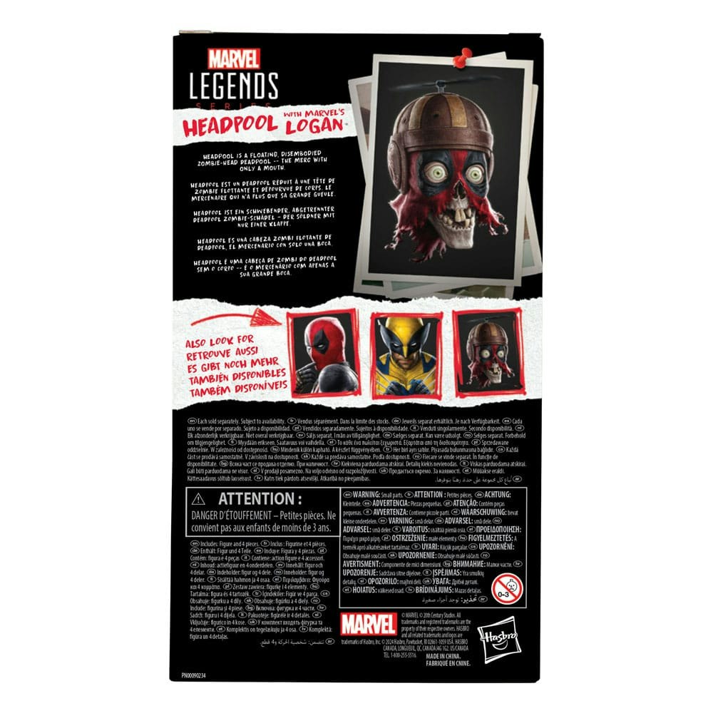 Deadpool & Wolverine Marvel Legends Action Figure Headpool with Marvel's Logan 15 cm