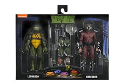 TMNT (1990 Movie) Action Figure Roof Top Battle Shredder vs Leo 18 cm (Totalpris 995-)
