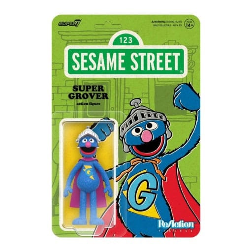 Sesame Street ReAction Action Figure Super Grover 10 cm