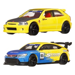 Car Culture 2-Pack 1999 Honda Civic Type R (EK9) & Honda Civic Type R