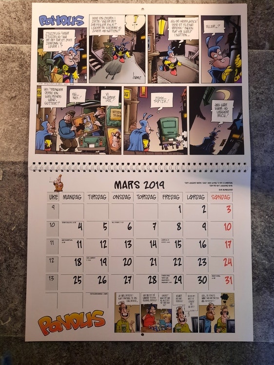 Pondus Veggkalender 2019