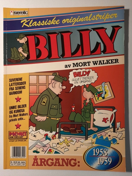 Billy : Klassiske originalstriper 1958/59