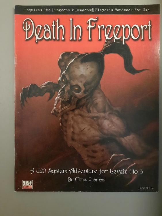 Rollespill: Death in Freeeport. a d20 system adventure for lvl 1-3