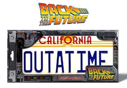Replika "Back To The Future DeLorean" bilskilt