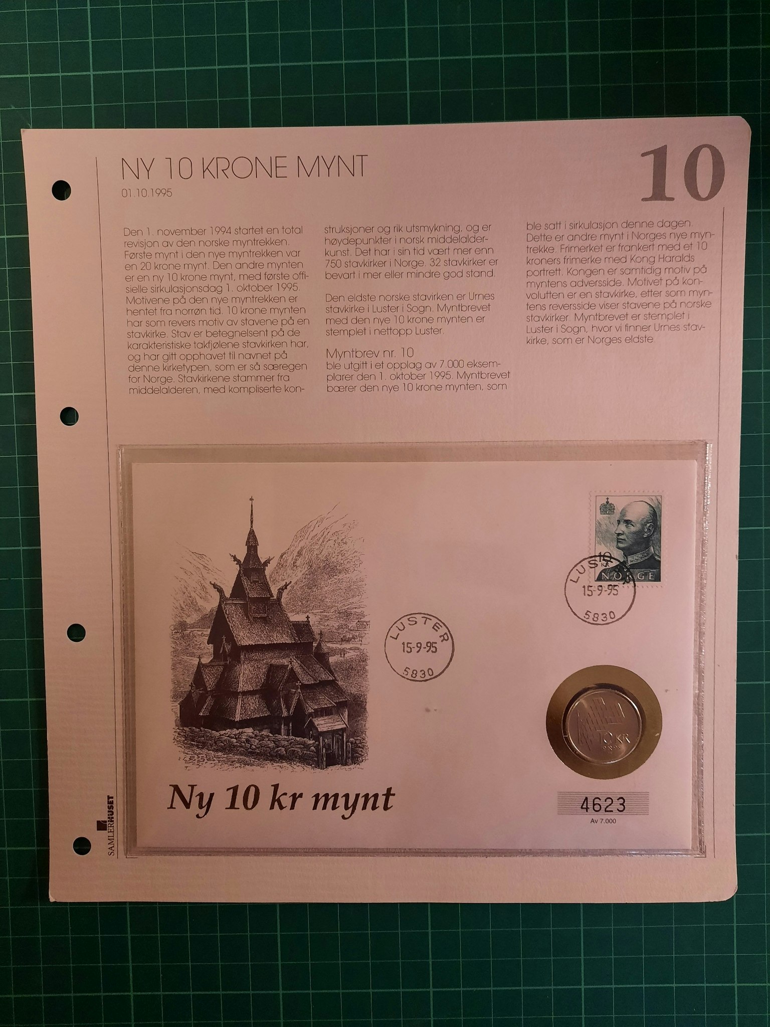 Myntbrev 10 Ny 10 krone mynt