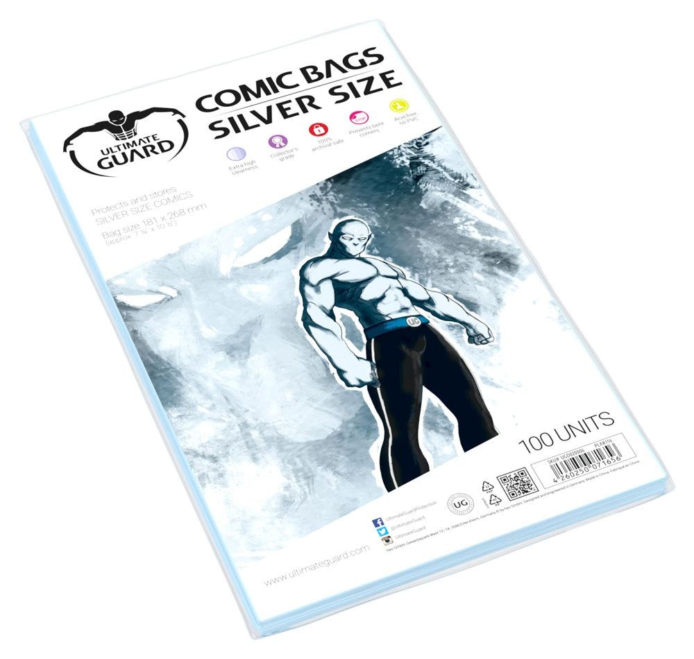 Ultimate Guard Comic Bags Silver Size (100) 181 x 268 mm