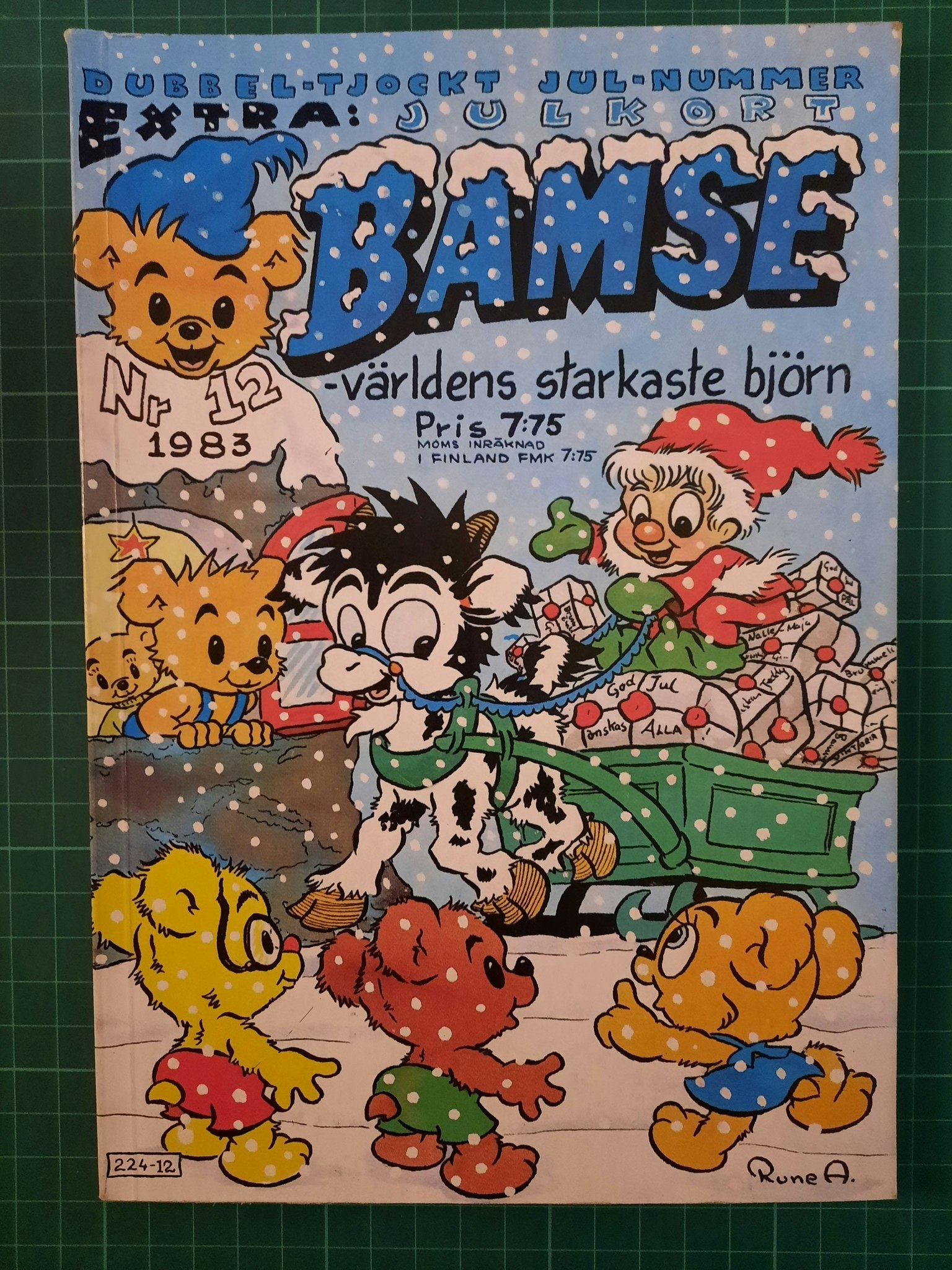Bamse 1983 - 12 (svensk utgave) m/julkort