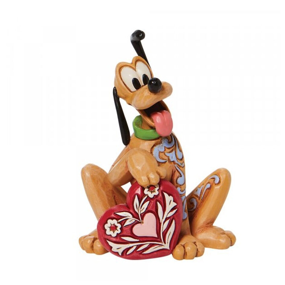 Pluto holding heart mini figure