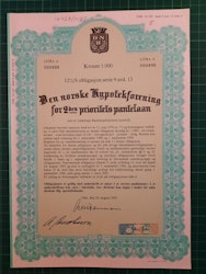 Obligasjon Den Norske hypotekforening 1983 1.000,-