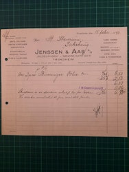 Faktura Jensen & Aas 1940