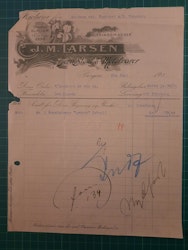Faktura J.M. Larsen 1917