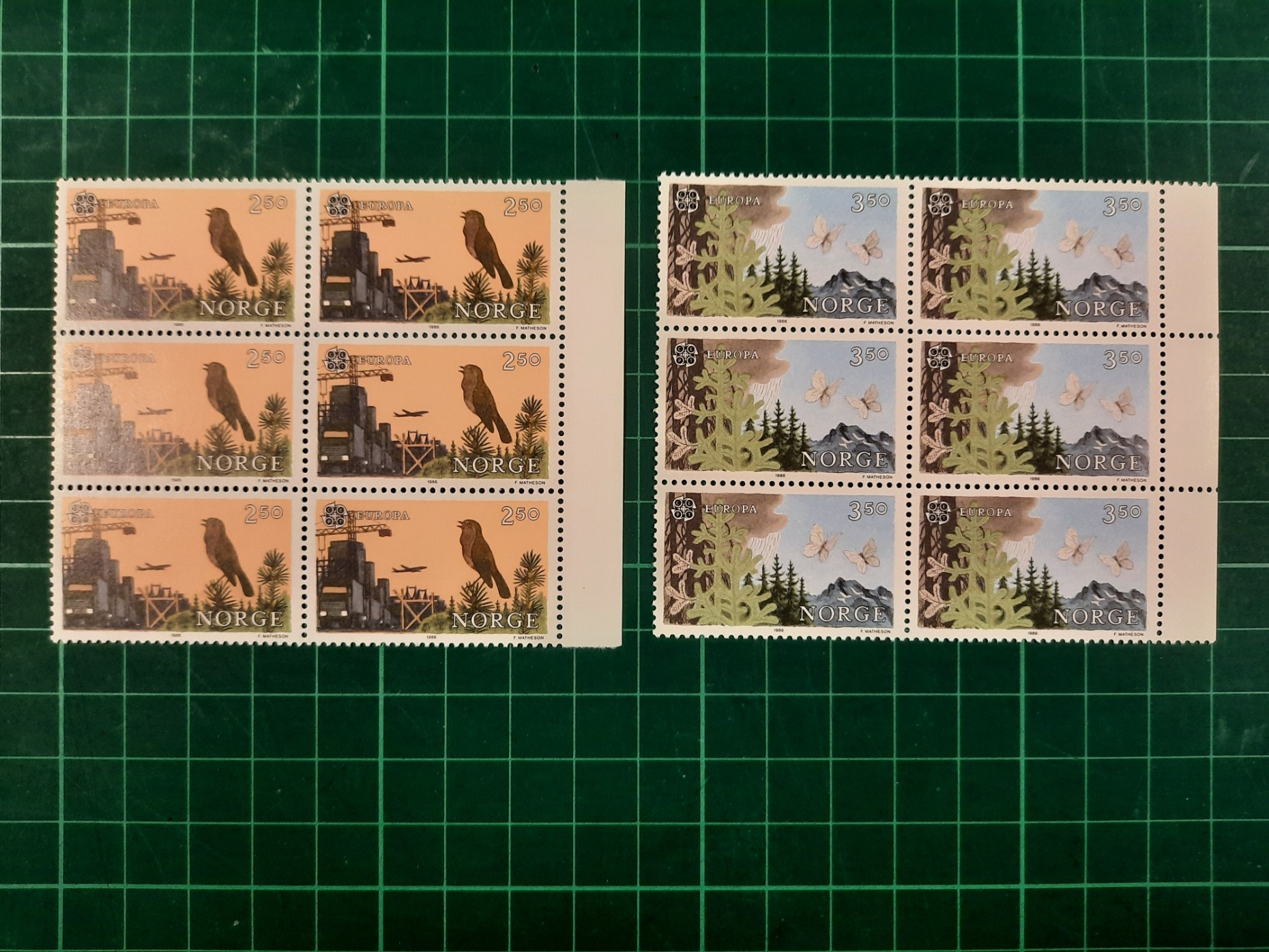 Norge 1986 nr 0994-0995 6-Blokk postfrisk